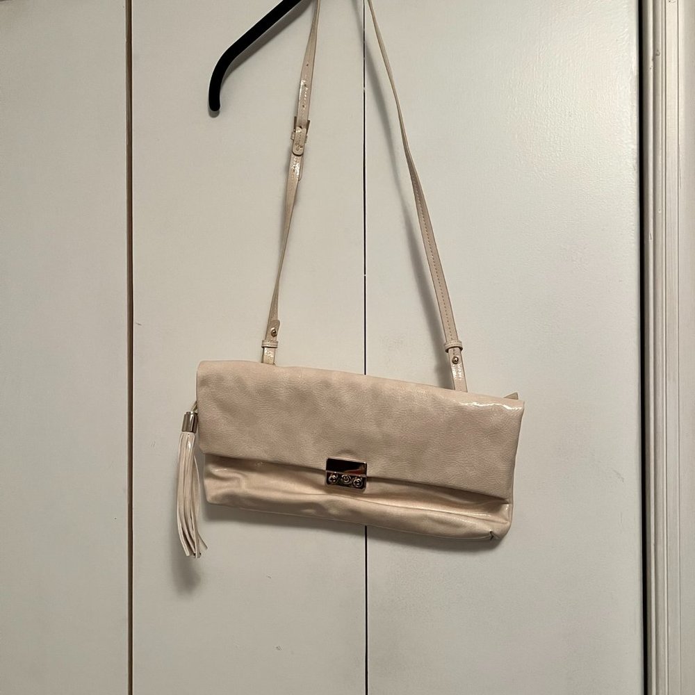 The Limited Cream Patent Crossbody